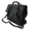 Black Messenger Shoulder Crossbody Leather Bag