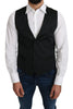 Gray 100% Silk Formal Coat Vest