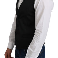 Gray 100% Silk Formal Coat Vest