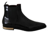 Black Leather Chelsea Mens Boots