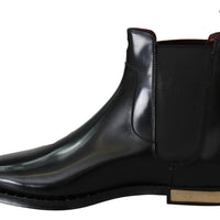 Black Leather Chelsea Mens Boots