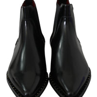 Black Leather Chelsea Mens Boots