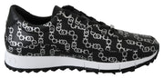 Monza Black/Silver Leather Sneakers