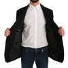 Black Check Jacket Coat Mens Wool Blazer