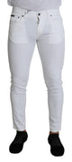 White Mid Rise Slim Fit Denim Trouser GOLD Jeans