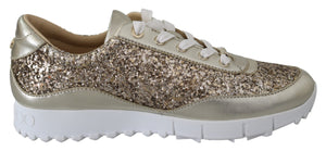 Monza Antique Gold Leather Sneakers