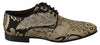 Black Gold Jacquard Dress Formal Mens Shoes