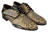 Black Gold Jacquard Dress Formal Mens Shoes