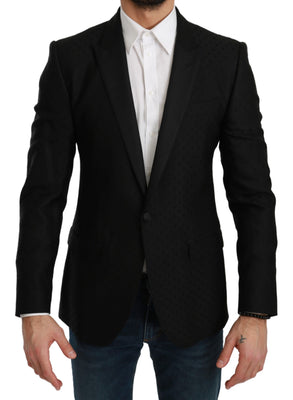 Black Slim Fit Coat Jacket MARTINI Blazer