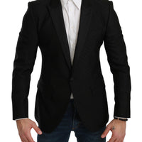 Black Slim Fit Coat Jacket MARTINI Blazer