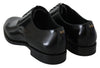 Black Leather Laceups Dress Formal Shoes