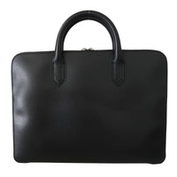 Black Monreal Briefcase Calfskin Leather Business Bag