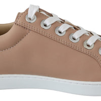 Cash Powder Pink Leather Sneakers