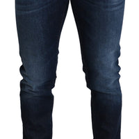 Blue Faded Mid Rise Skinny Denim Trouser Jeans