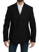 Black Slim Fit Jacket Coat Wool Blazer