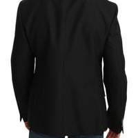 Black Slim Fit Jacket Coat Wool Blazer