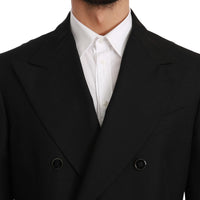 Black Slim Fit Jacket Coat Wool Blazer