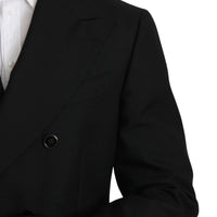 Black Slim Fit Jacket Coat Wool Blazer