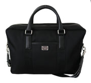 Black Briefcase Messenger Crossbody Shoulder Laptop Bag