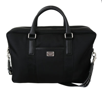 Black Briefcase Messenger Crossbody Shoulder Laptop Bag