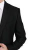 Black Slim Fit Coat Jacket MARTINI Blazer