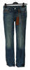 Blue Washed Low Waist Boot Cut Trouser Pant