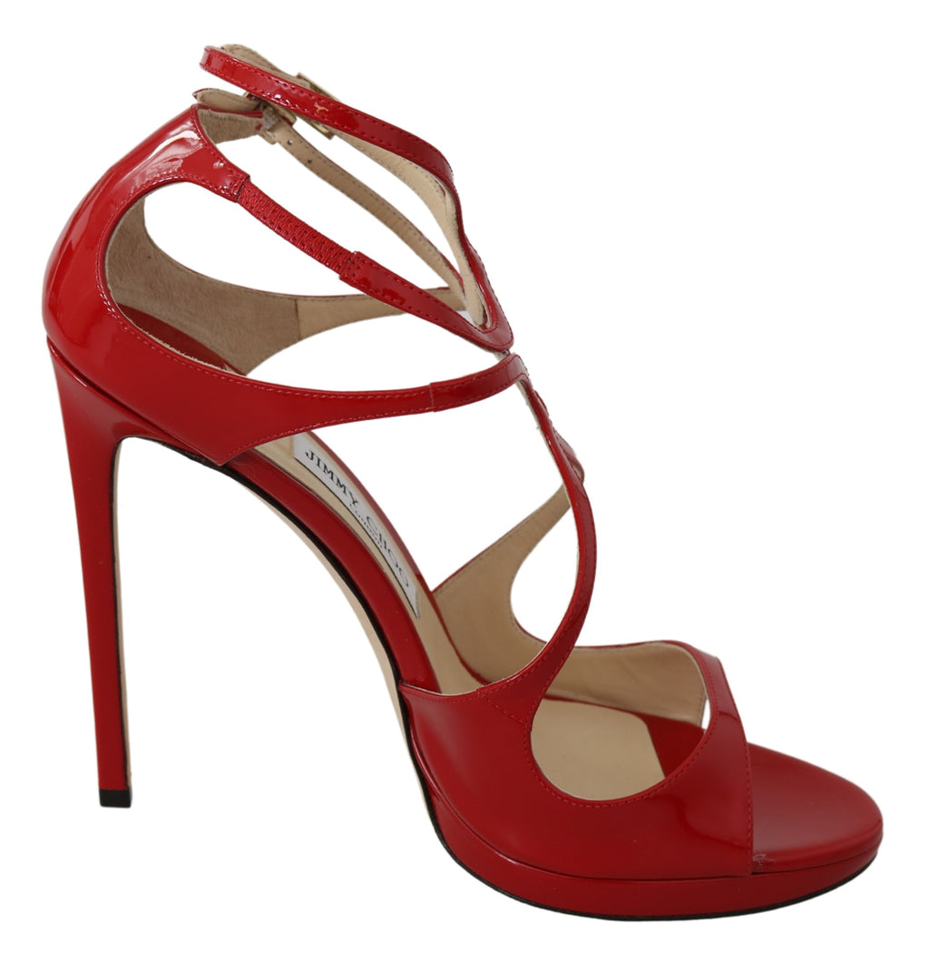 Lance120 pat Red Leather Sandals