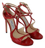 Lance120 pat Red Leather Sandals