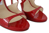 Lance120 pat Red Leather Sandals