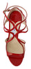Lance120 pat Red Leather Sandals