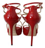 Lance120 pat Red Leather Sandals