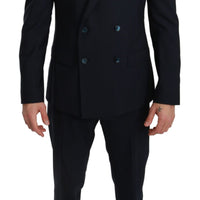 Blue Slim Fit 3 Piece MARTINI Wool Suit