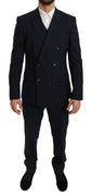 Blue Slim Fit 3 Piece MARTINI Wool Suit