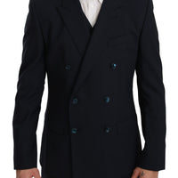 Blue Slim Fit 3 Piece MARTINI Wool Suit