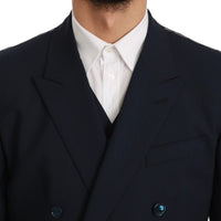 Blue Slim Fit 3 Piece MARTINI Wool Suit