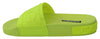 Green DG Logo Fluorescent Beach Slide Sandals