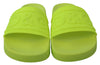 Green DG Logo Fluorescent Beach Slide Sandals