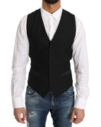 Black Wool Dress Waistcoat Gillet