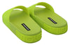 Green DG Logo Fluorescent Beach Slide Sandals