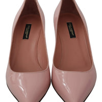 Nude Patent Leather Mid Pumps Shoes