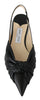 Annabell Black Leather Flat Shoes