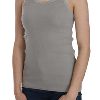 Grey Sleeveless Spaghetti Strap Shirt