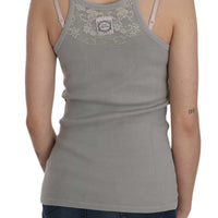 Grey Sleeveless Spaghetti Strap Shirt