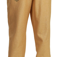 Gold Year Of The Pig Cotton Mens Pants