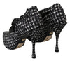 Black White Houndstooth Heels Pumps Shoes