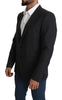 Gray Wool Single Breasted Coat Blazer