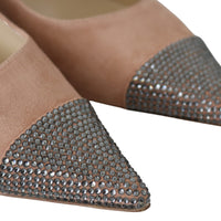 Amika 100 Powder Pink/Black Diamond Leather Pumps