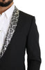 Black Sequined Single Breasted MARTINI Blazer