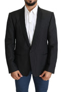 Black  MARTINI Dotted Slim Fit Blazer