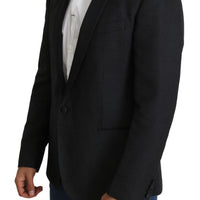 Black  MARTINI Dotted Slim Fit Blazer